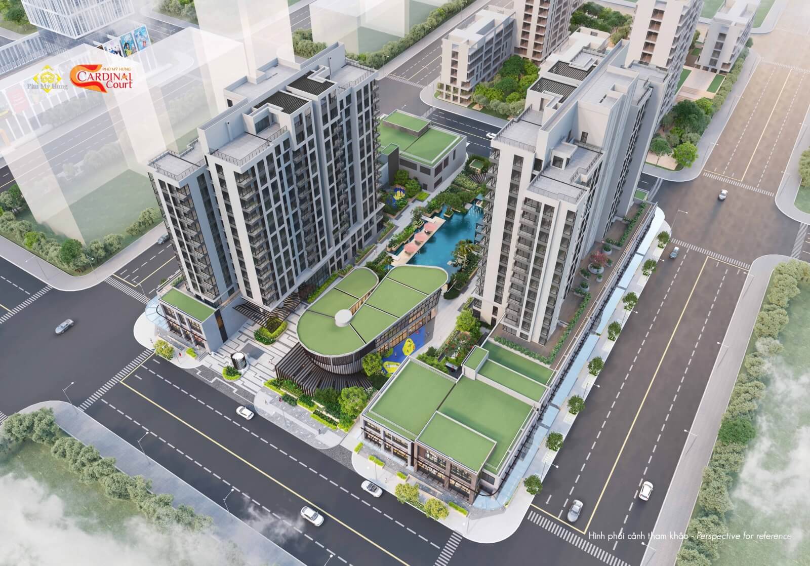 Phối cảnh căn hộ Cardinal Court Phú Mỹ Hưng