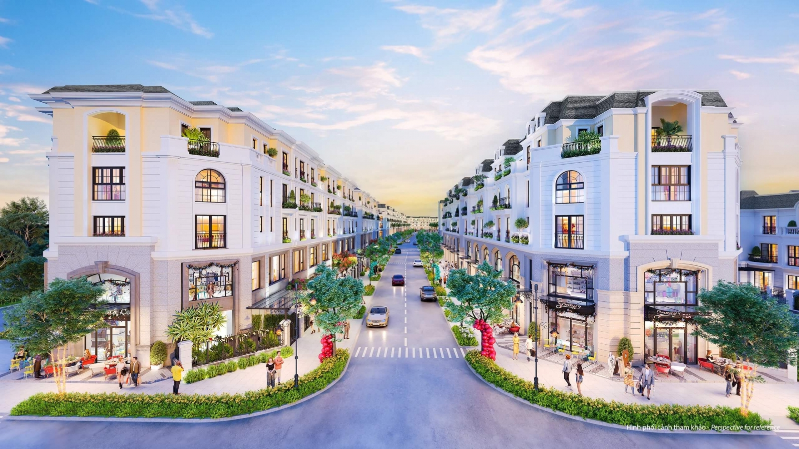 Nhà thấp tầng dạng shophouse tại phân khu Hồng Phát của Hồng Hạc City